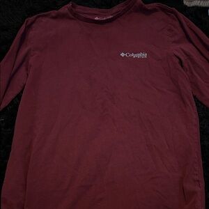 Columbia Men's Burgundy Long Sleeve Tee